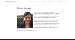 Desktop Screenshot of melissajacquart.com